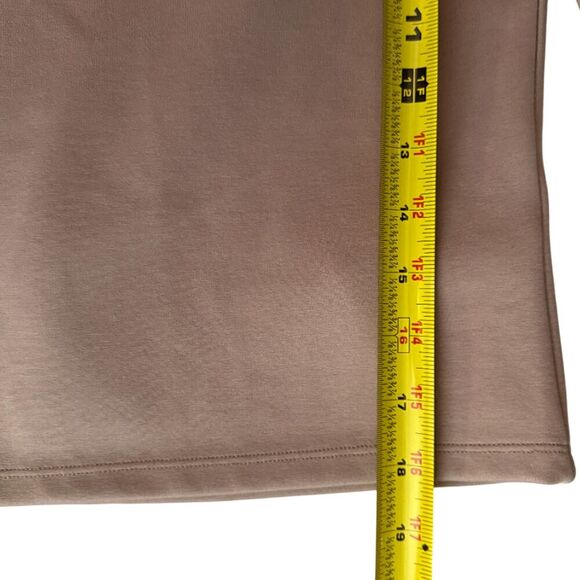 Abercrombie & Fitch Crop Long Sleeve Asymmetrical Neck Beige Top Size XS - Picture 8 of 10